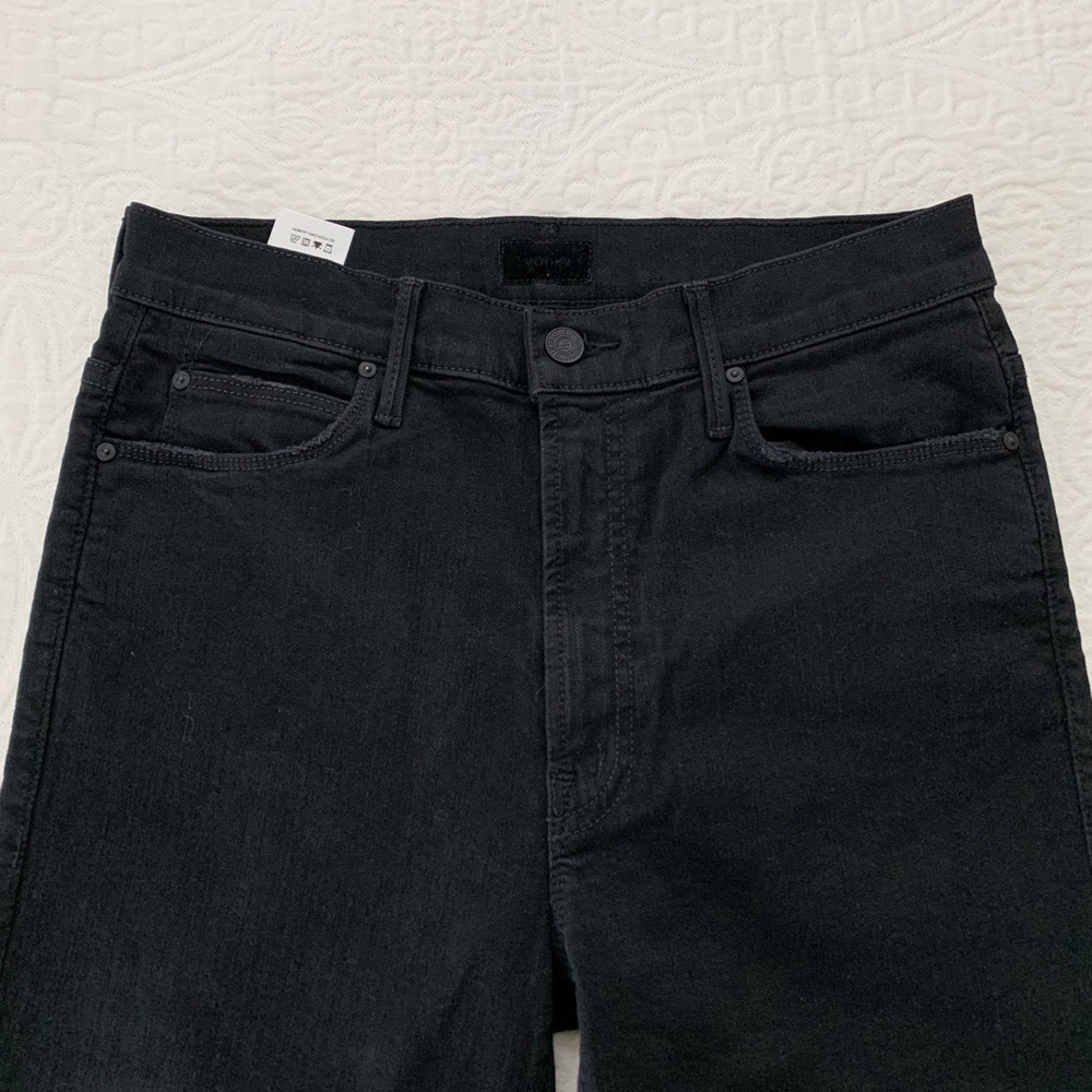 MOTHER Stunner Zip Ankle Step Fray‎ Jeans, Not Guilty Wash - Picture 6 of 10